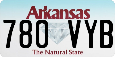 AR license plate 780VYB