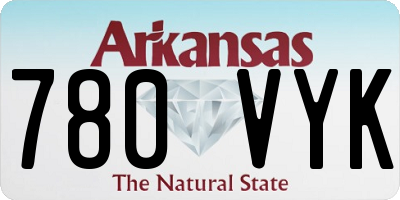 AR license plate 780VYK