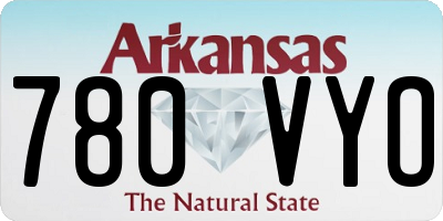 AR license plate 780VYO