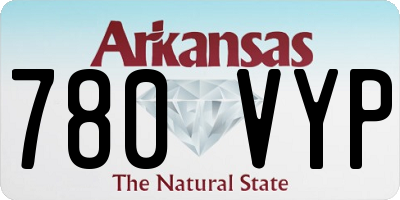AR license plate 780VYP