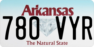 AR license plate 780VYR