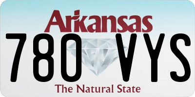 AR license plate 780VYS