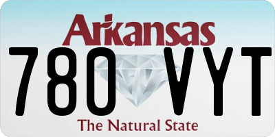 AR license plate 780VYT