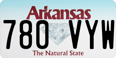 AR license plate 780VYW
