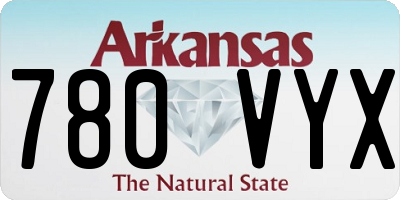 AR license plate 780VYX