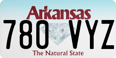 AR license plate 780VYZ