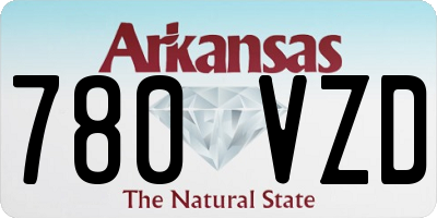 AR license plate 780VZD