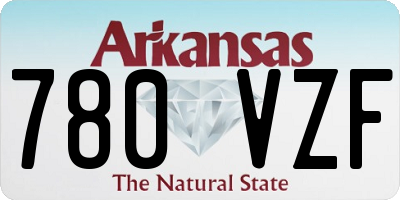 AR license plate 780VZF