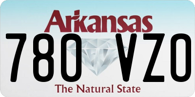 AR license plate 780VZO
