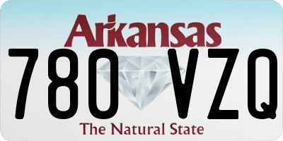 AR license plate 780VZQ