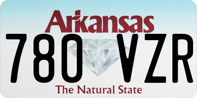 AR license plate 780VZR