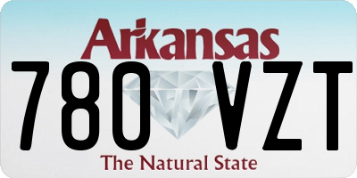 AR license plate 780VZT