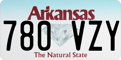 AR license plate 780VZY