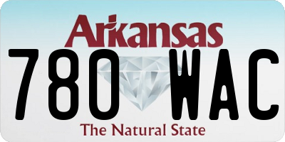 AR license plate 780WAC