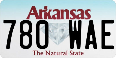 AR license plate 780WAE