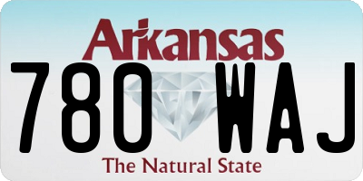 AR license plate 780WAJ