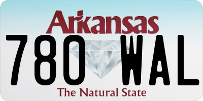 AR license plate 780WAL