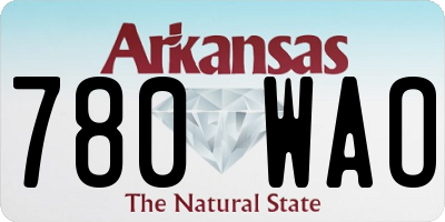 AR license plate 780WAO