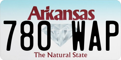 AR license plate 780WAP