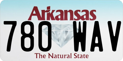 AR license plate 780WAV