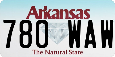 AR license plate 780WAW