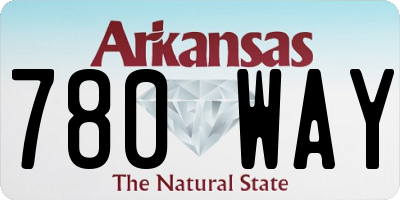 AR license plate 780WAY