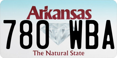 AR license plate 780WBA