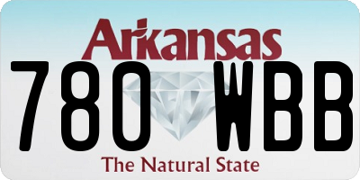 AR license plate 780WBB