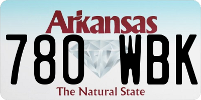 AR license plate 780WBK