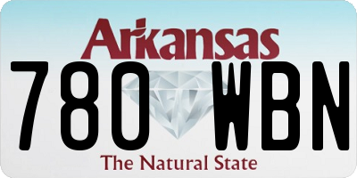 AR license plate 780WBN