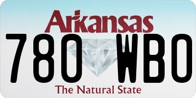 AR license plate 780WBO