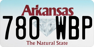 AR license plate 780WBP
