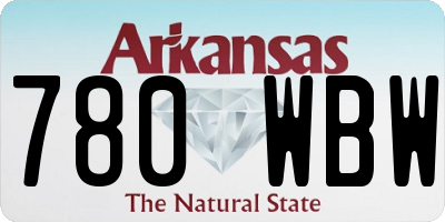 AR license plate 780WBW