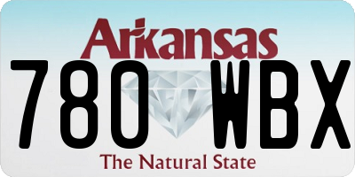 AR license plate 780WBX