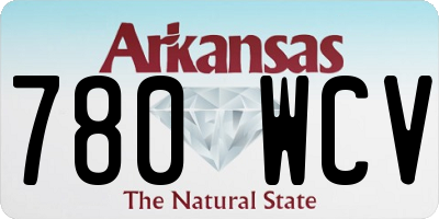 AR license plate 780WCV