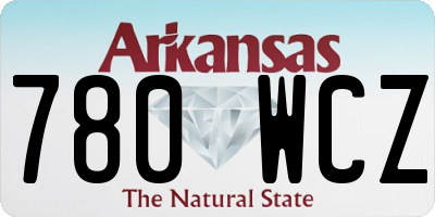 AR license plate 780WCZ