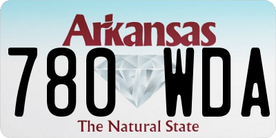 AR license plate 780WDA