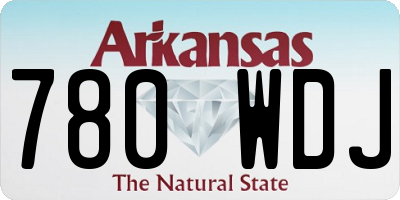 AR license plate 780WDJ