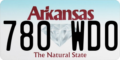 AR license plate 780WDO