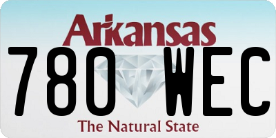 AR license plate 780WEC