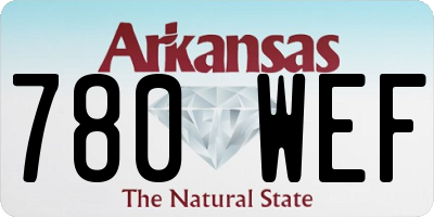 AR license plate 780WEF