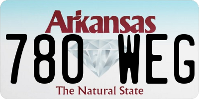 AR license plate 780WEG