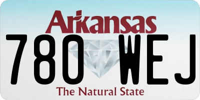 AR license plate 780WEJ