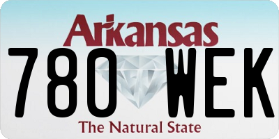 AR license plate 780WEK