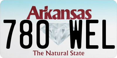 AR license plate 780WEL