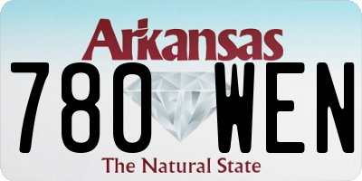 AR license plate 780WEN