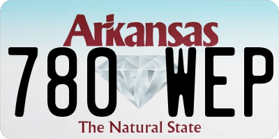 AR license plate 780WEP