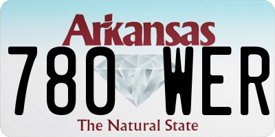 AR license plate 780WER