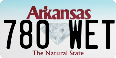 AR license plate 780WET