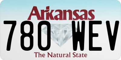 AR license plate 780WEV